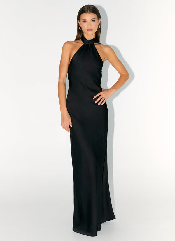 peppermayo Peppermayo Exclusive - Keena Scarf Maxi Dress - Black