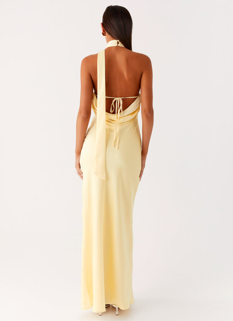 Peppermayo Peppermayo Exclusive - Keena Scarf Maxi Dress - Lemon