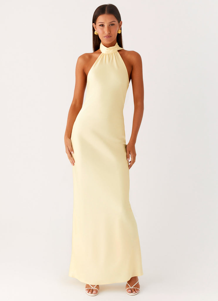 Peppermayo Peppermayo Exclusive - Keena Scarf Maxi Dress - Lemon