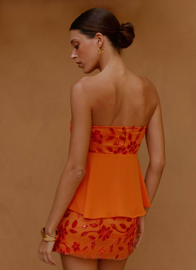 Peppermayo Peppermayo Exclusive - Kenya Beaded Halter Top - Orange