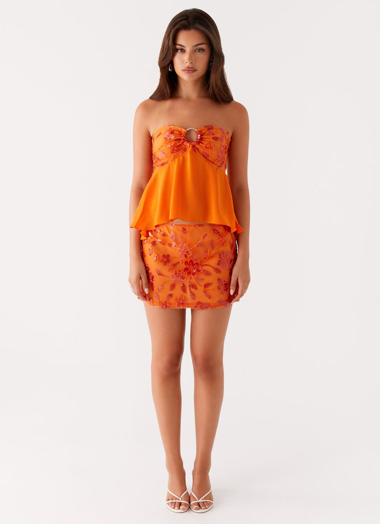 Peppermayo Peppermayo Exclusive - Kenya Beaded Halter Top - Orange