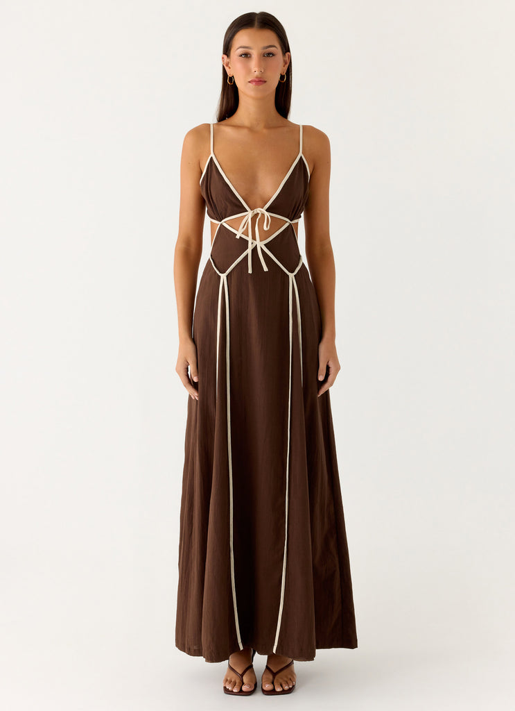 Peppermayo Peppermayo Exclusive - Kerli Maxi Dress - Cool Chocolate