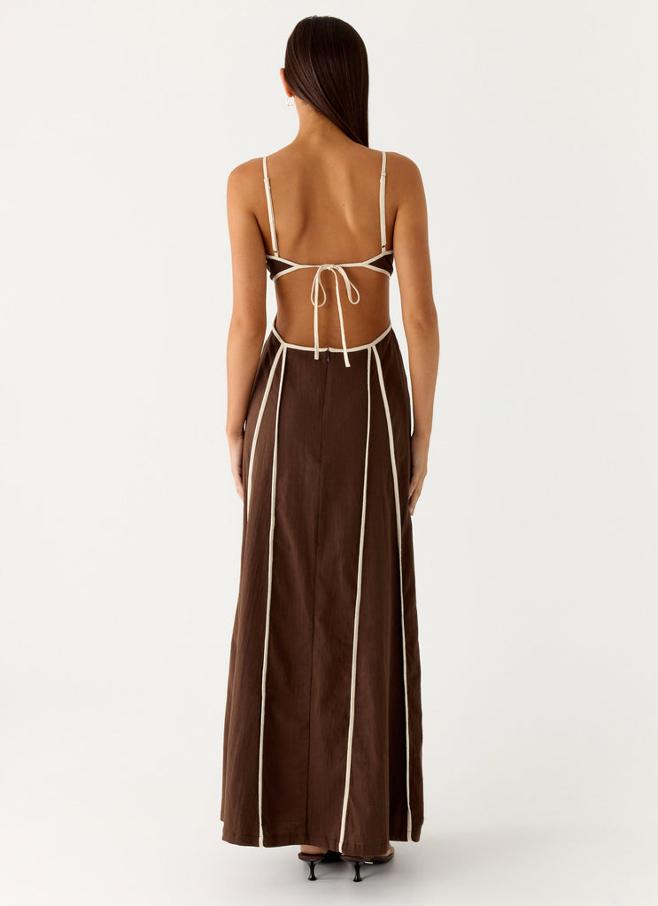 Peppermayo Peppermayo Exclusive - Kerli Maxi Dress - Cool Chocolate