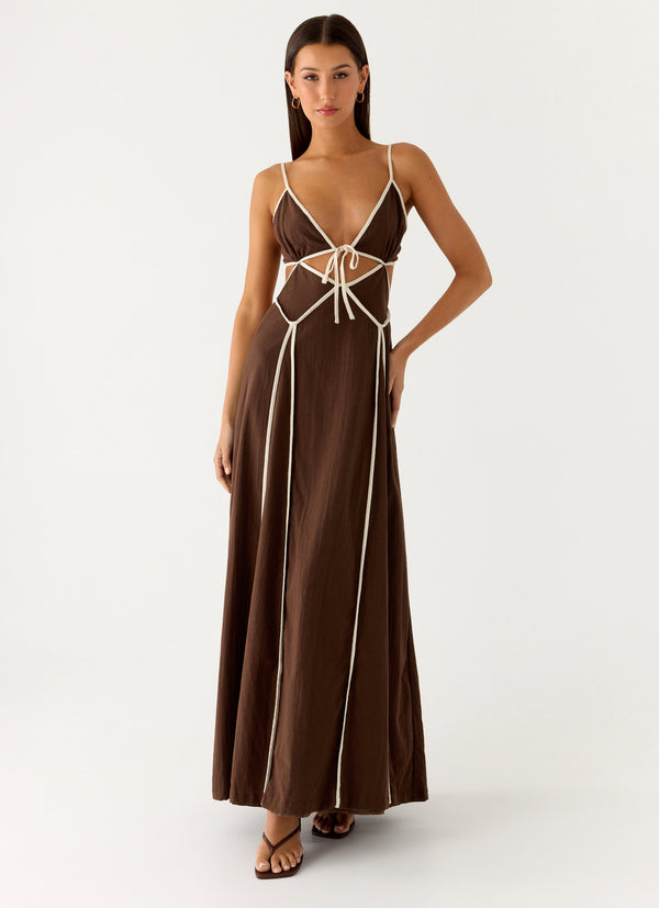 peppermayo Peppermayo Exclusive - Kerli Maxi Dress - Cool Chocolate