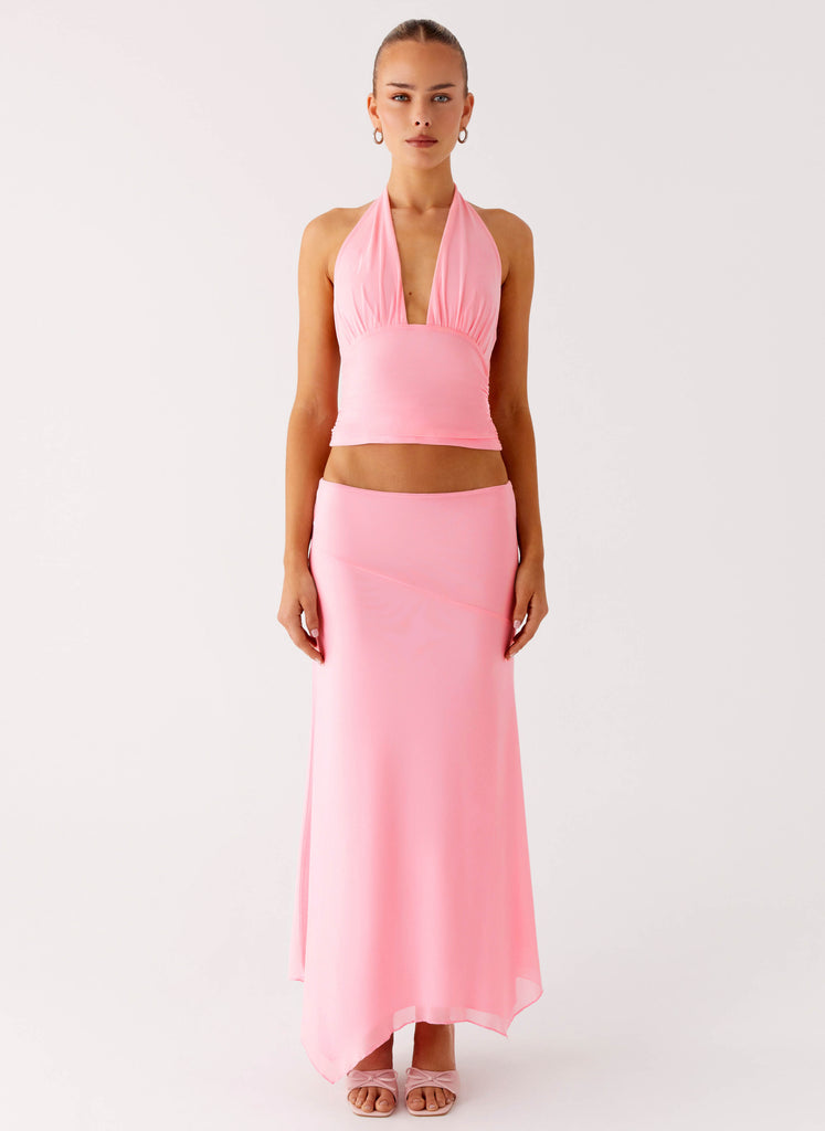 Peppermayo Peppermayo Exclusive - Kerrie Hanky Midi Skirt - Baby Pink