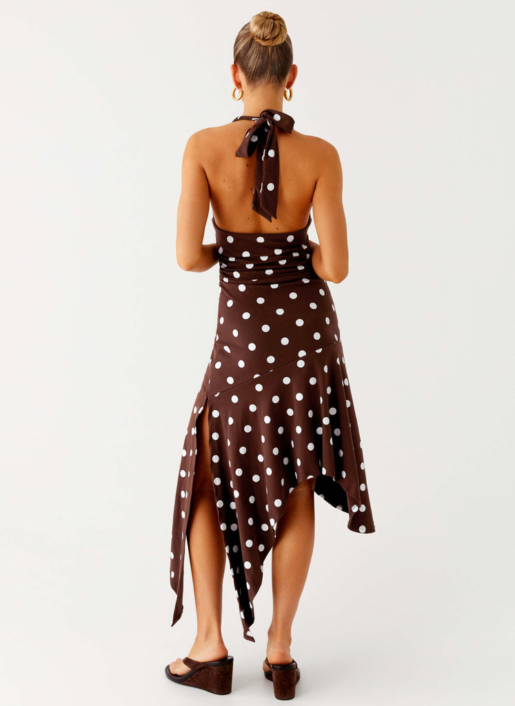 Peppermayo Peppermayo Exclusive - Keylani Halter Midi Dress - Chocolate