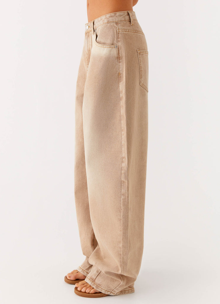 Peppermayo Peppermayo Exclusive - Khalil Baggy Jeans - Tan