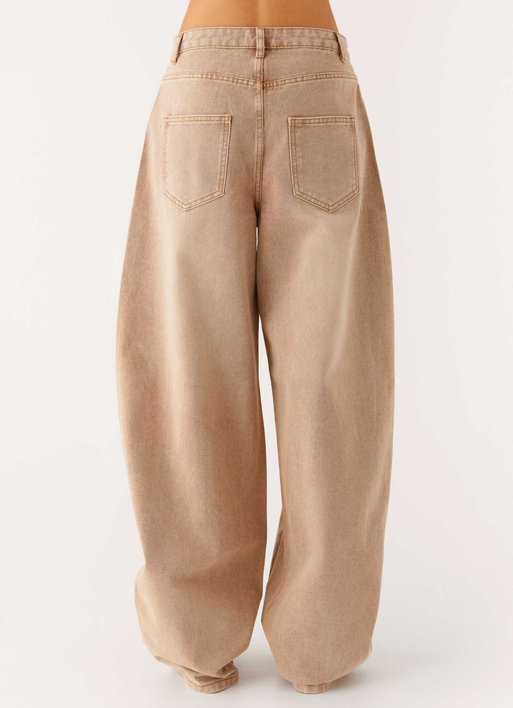 Peppermayo Peppermayo Exclusive - Khalil Baggy Jeans - Tan