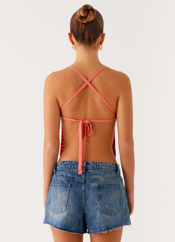 Peppermayo Peppermayo Exclusive - Kia Cross Back Top - Coral