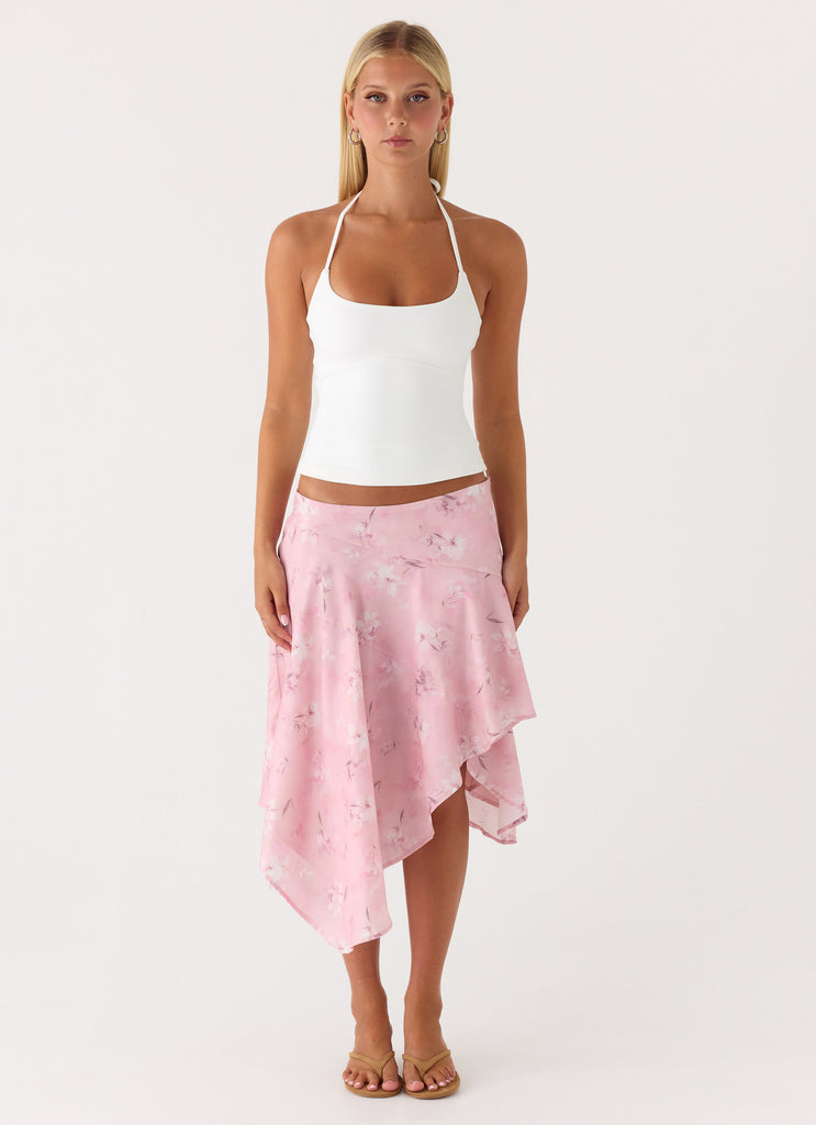 Peppermayo Peppermayo Exclusive - Kia Low Rise Asymmetrical Midi Skirt - Vintage Floral