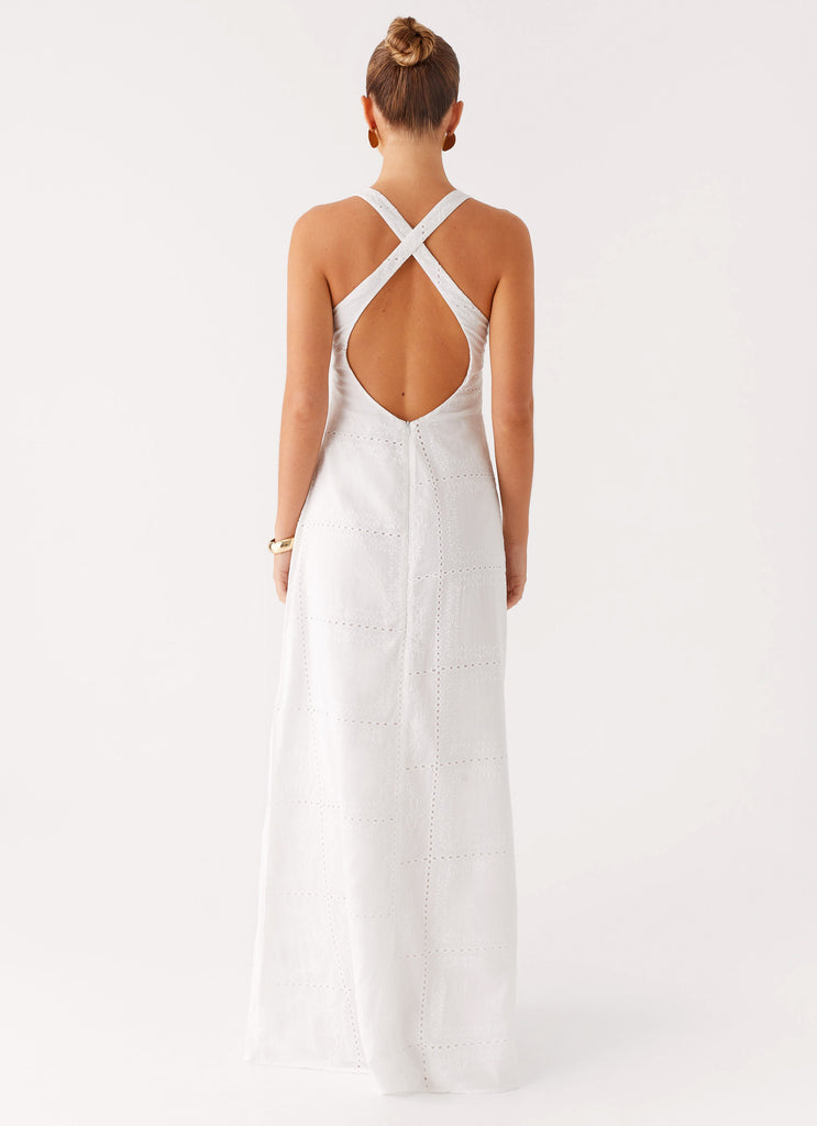 Peppermayo Peppermayo Exclusive - Kiana Halter Maxi Dress - White