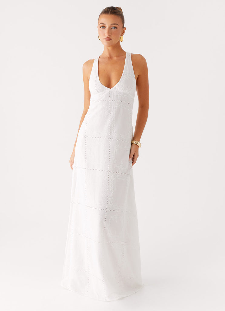 Peppermayo Peppermayo Exclusive - Kiana Halter Maxi Dress - White