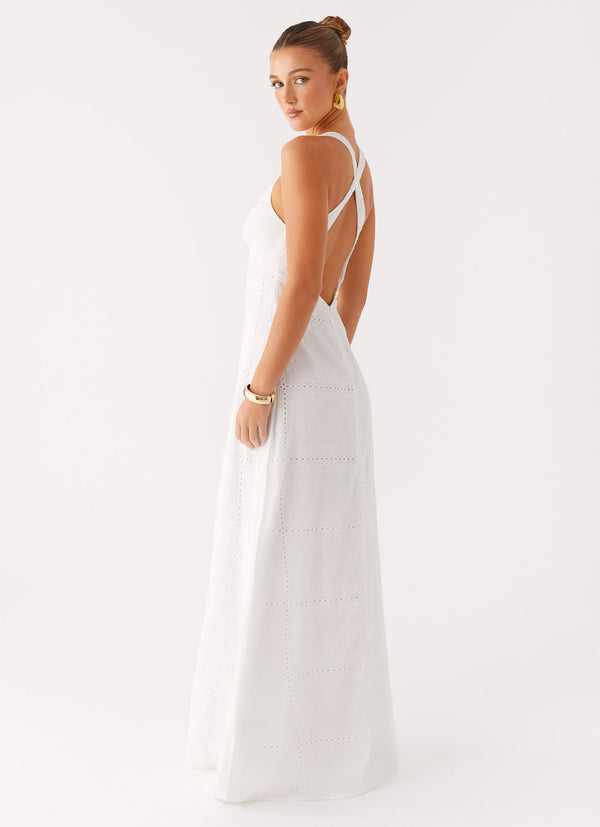 peppermayo Peppermayo Exclusive - Kiana Halter Maxi Dress - White