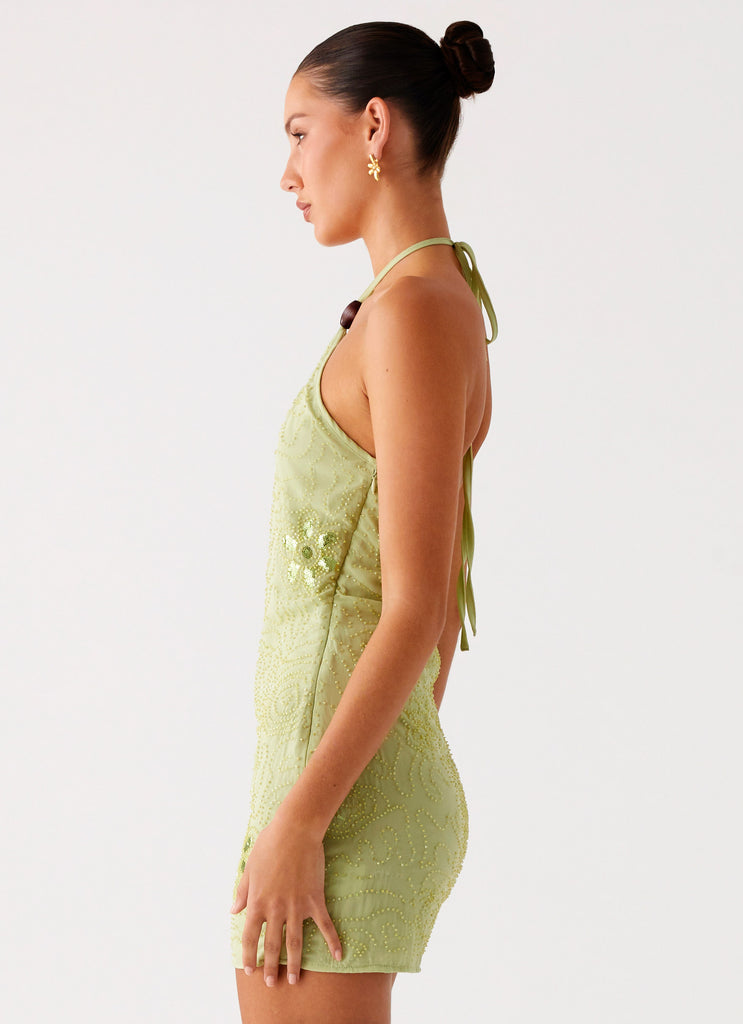 Peppermayo Peppermayo Exclusive - Kiara Beaded Mini Dress - Mint