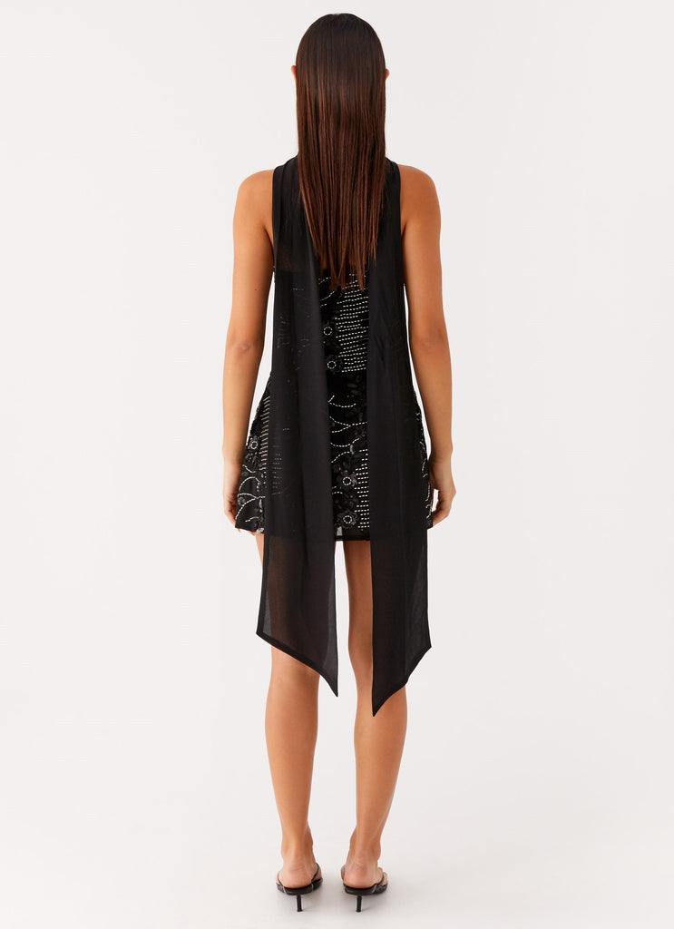 Peppermayo Peppermayo Exclusive - Kiesha Strapless Scarf Mini Dress - Black