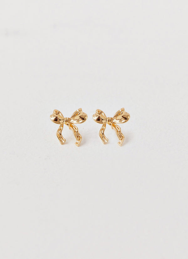 peppermayo Peppermayo Exclusive - Kindra Mini Bow Earring - Gold