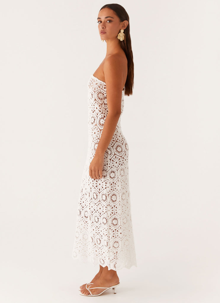 Peppermayo Peppermayo Exclusive - Kingsly Crochet Maxi Dress - White