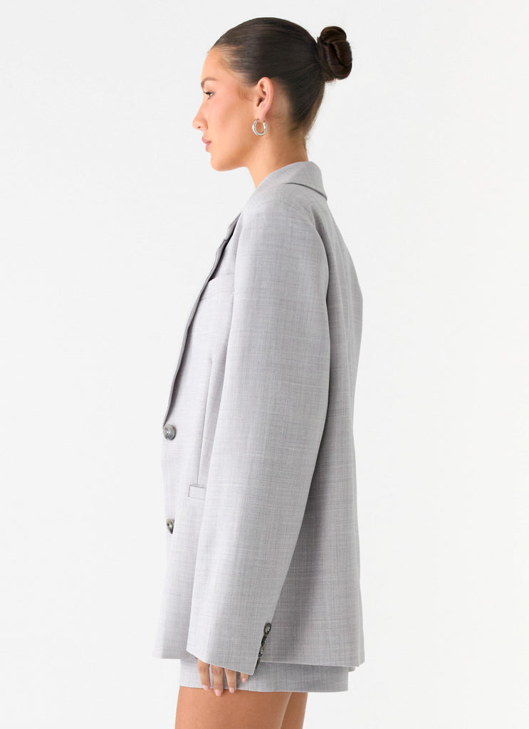 Peppermayo Peppermayo Exclusive - Kingston Oversized Blazer - Grey