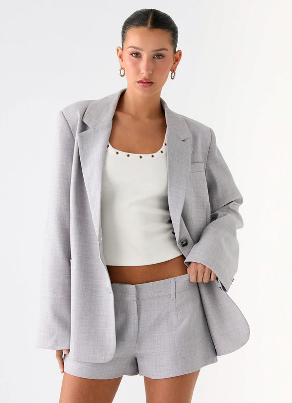 peppermayo Peppermayo Exclusive - Kingston Oversized Blazer - Grey