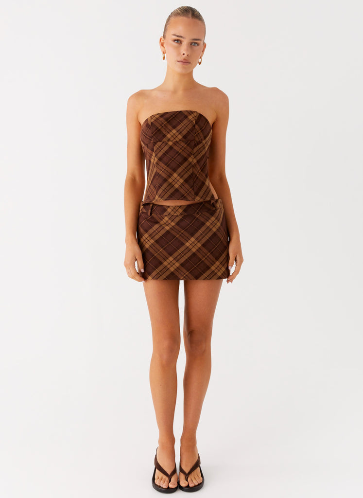 Peppermayo Peppermayo Exclusive - Kira Strapless Top - Plaid