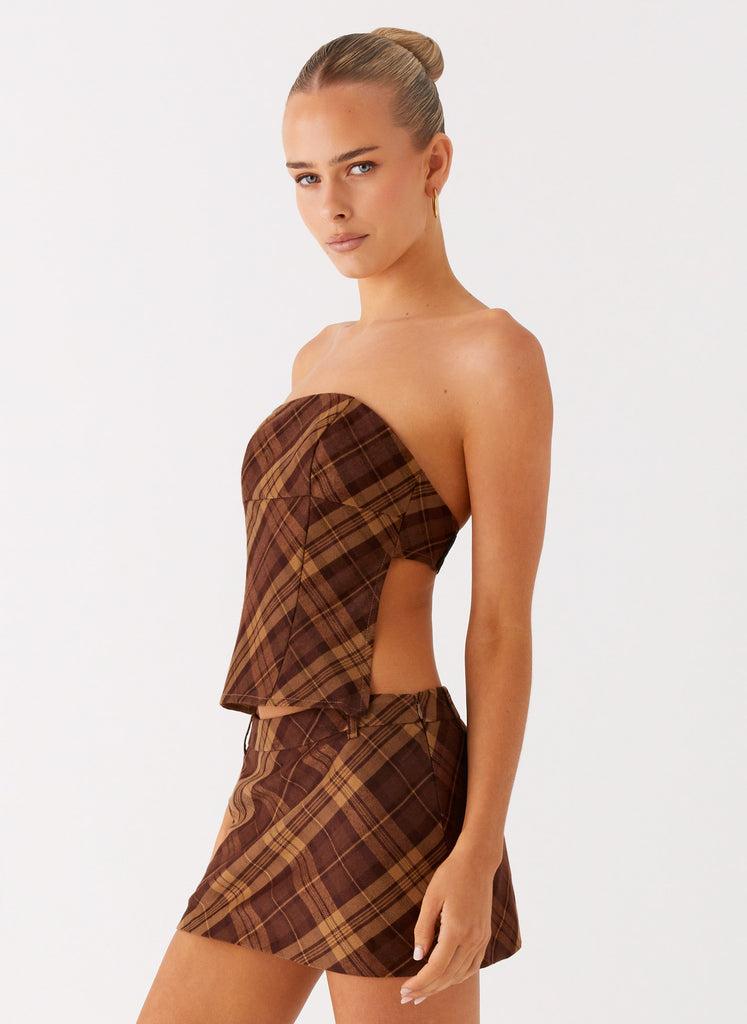 Peppermayo Peppermayo Exclusive - Kira Strapless Top - Plaid