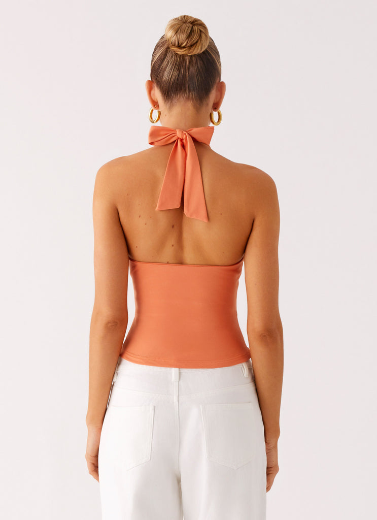 Peppermayo Peppermayo Exclusive - Kirra Halter Top - Peach
