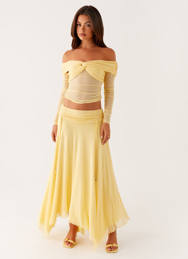 peppermayo Peppermayo Exclusive - Kirrabilli Midi Skirt - Yellow