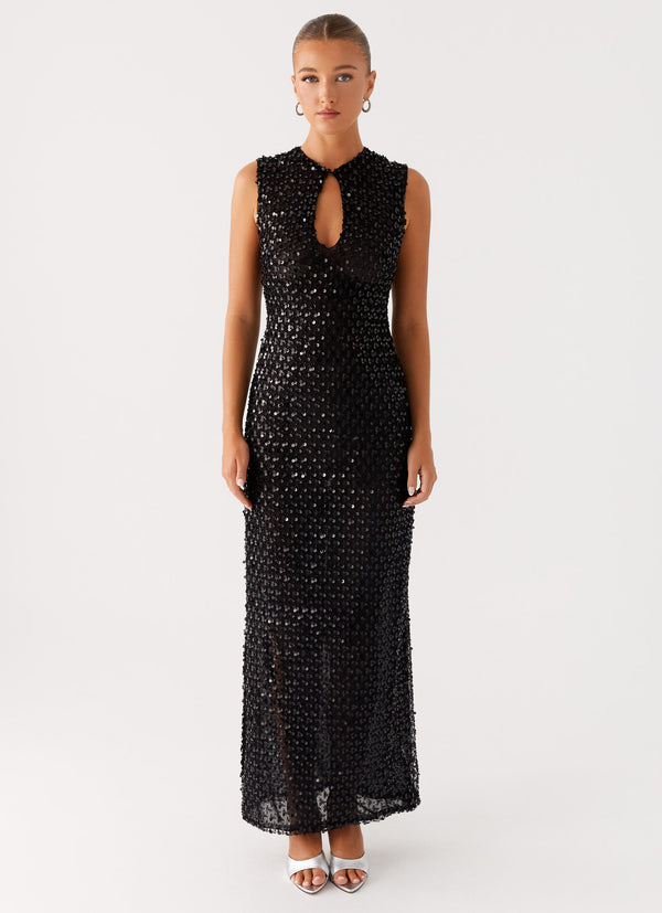 peppermayo Peppermayo Exclusive - Kore Sequin Maxi Dress - Black