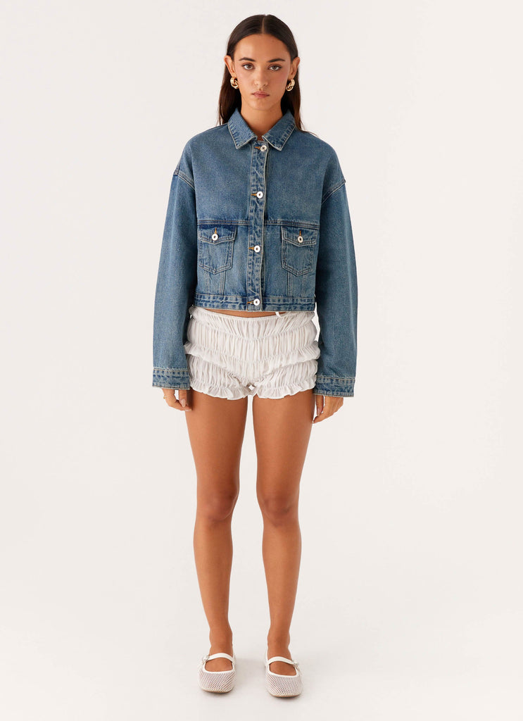 Peppermayo Peppermayo Exclusive - Kristy Oversized Denim Jacket - Blue