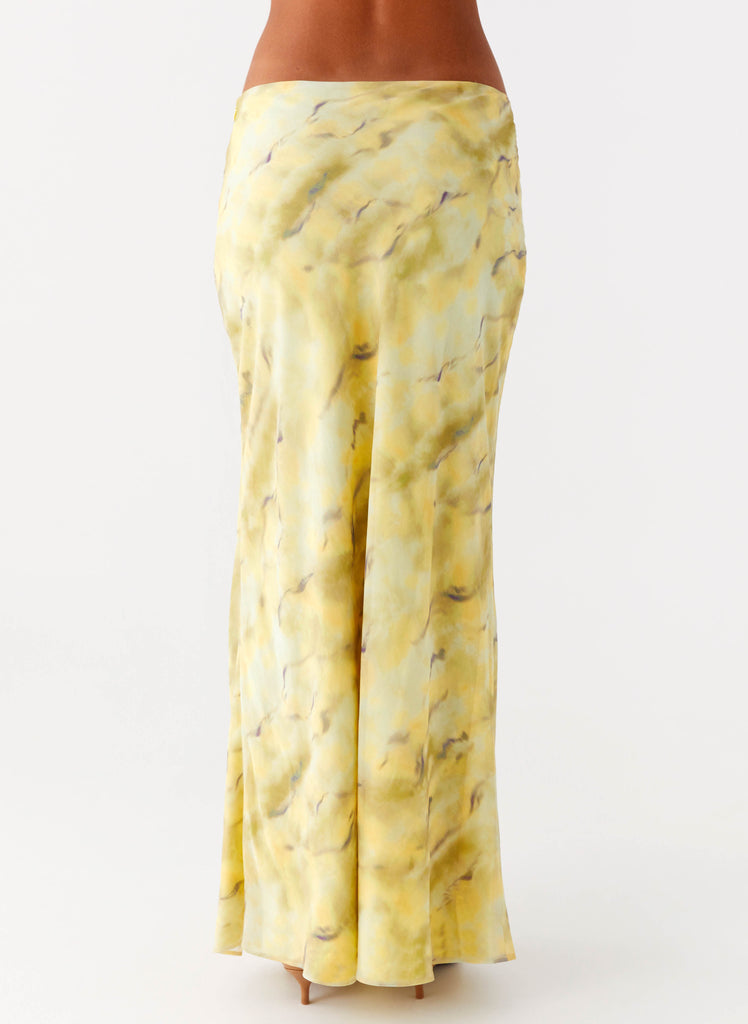 Peppermayo Peppermayo Exclusive - Kylo Low Rise Maxi Skirt - Yellow Tie Dye