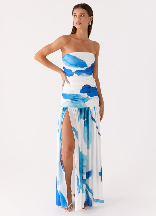peppermayo Peppermayo Exclusive - Laidee Maxi Dress - Cerulean Bloom