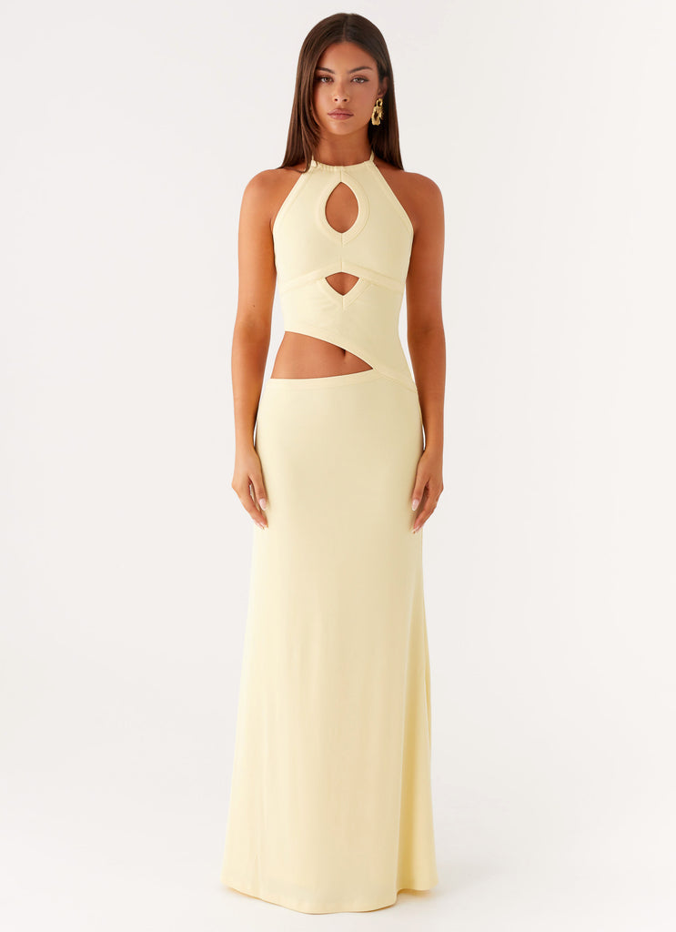 Peppermayo Peppermayo Exclusive - Lanah Cut Out Maxi Dress - Yellow