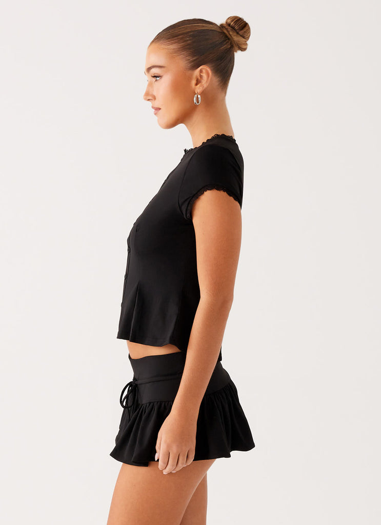 Peppermayo Peppermayo Exclusive - Landon Button Up Top - Black