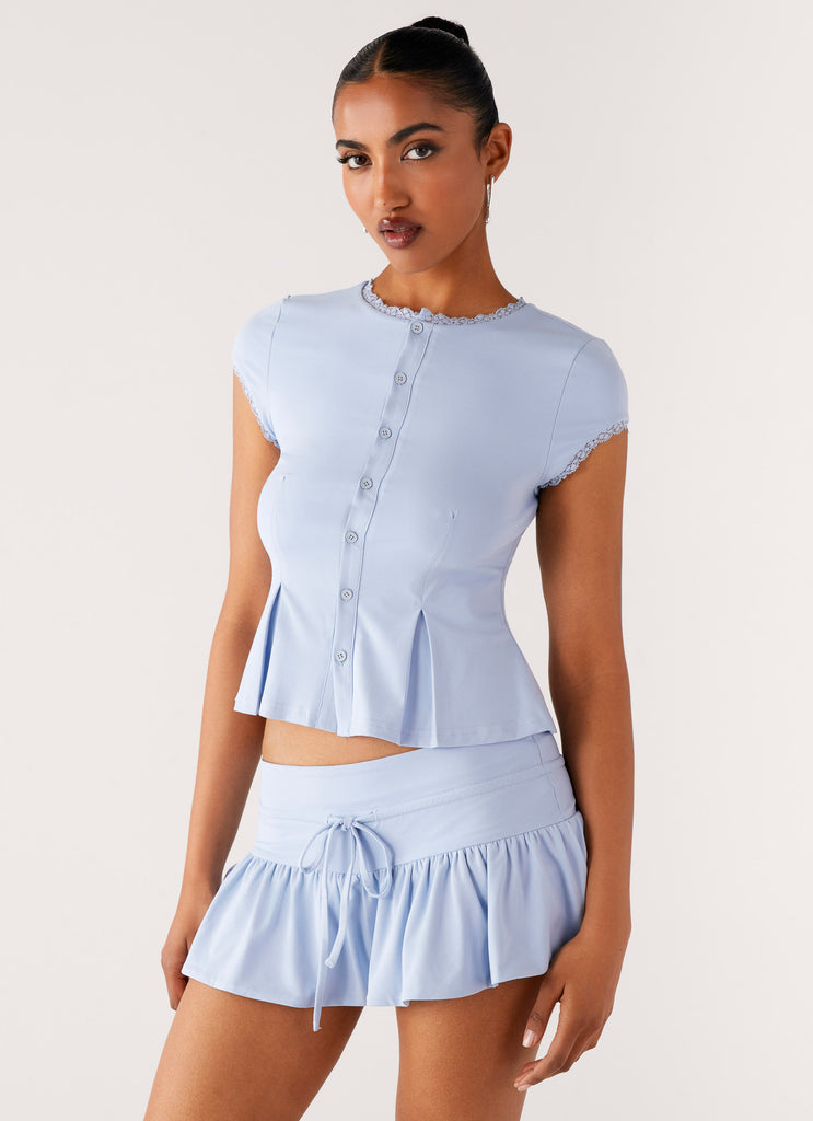 Peppermayo Peppermayo Exclusive - Landon Button Up Top - Blue