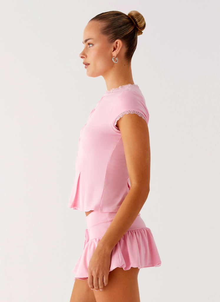 Peppermayo Peppermayo Exclusive - Landon Button Up Top - Pink