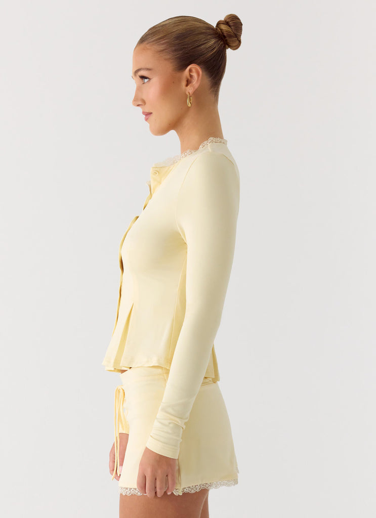 Peppermayo Peppermayo Exclusive - Landon Long Sleeve Top - Butter Yellow