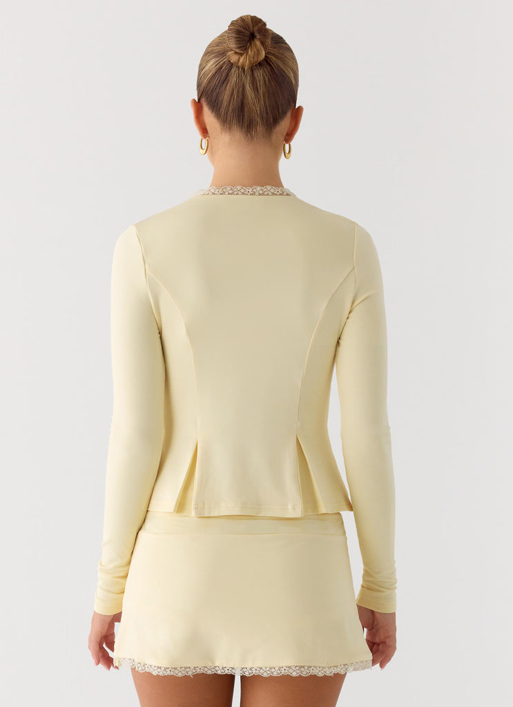Peppermayo Peppermayo Exclusive - Landon Long Sleeve Top - Butter Yellow