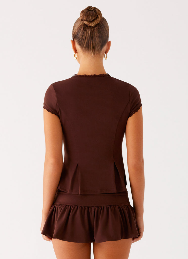 Peppermayo Peppermayo Exclusive - Landon Mini Skort - Chocolate