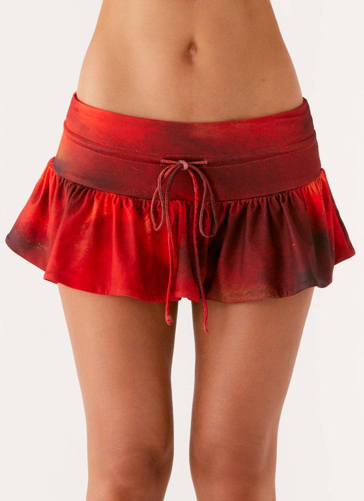 Peppermayo Peppermayo Exclusive - Landon Mini Skort - Scarlet Blur
