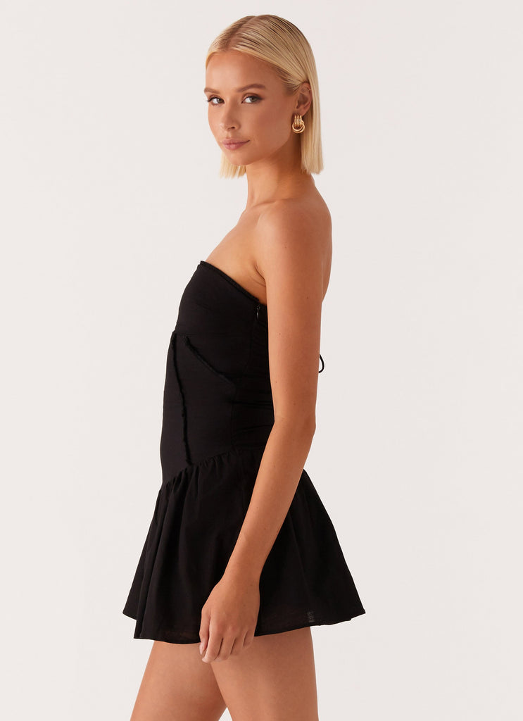 Peppermayo Peppermayo Exclusive - Larnie Linen Mini Dress - Black