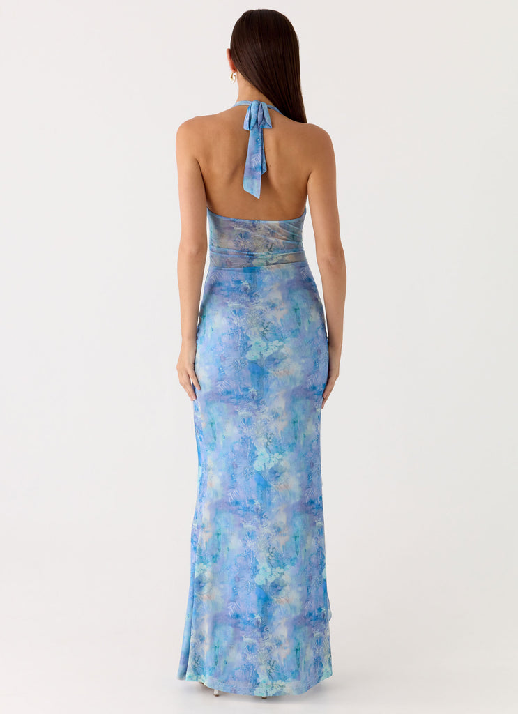 Peppermayo Peppermayo Exclusive - Last Sequence Maxi Dress - Aqua Paisley