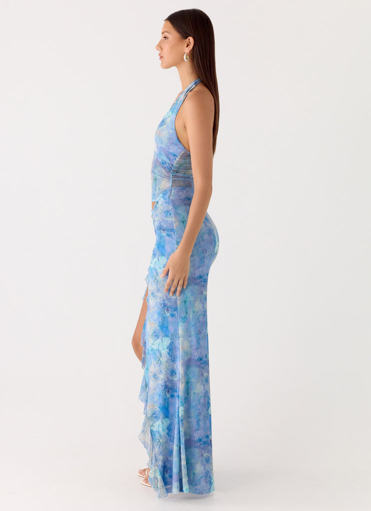 Peppermayo Peppermayo Exclusive - Last Sequence Maxi Dress - Aqua Paisley