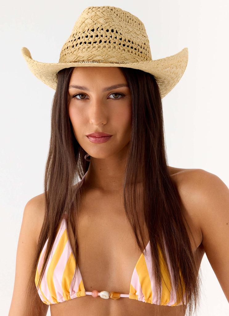 Peppermayo Peppermayo Exclusive - Late Checkout Cowboy Hat - Natural