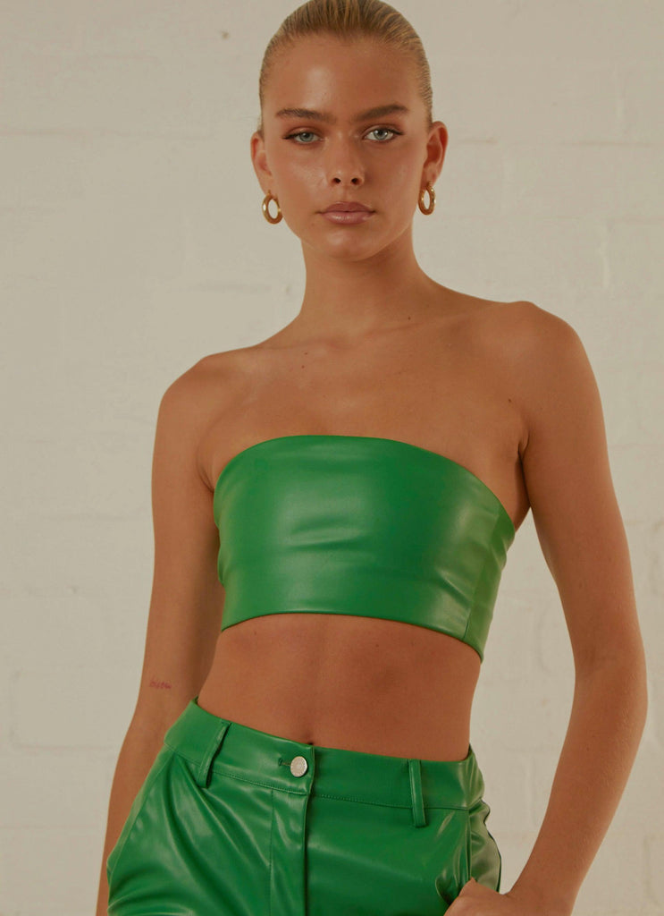 Peppermayo Peppermayo Exclusive - Late Night Dance Crop Top - Jade Green