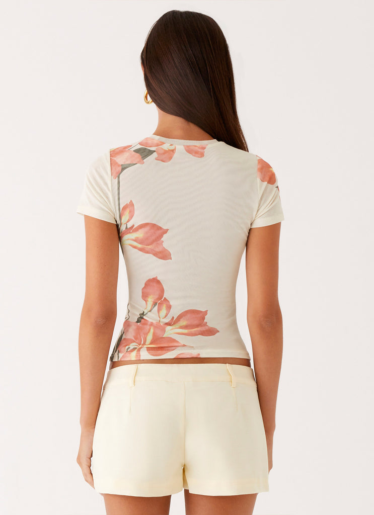 Peppermayo Peppermayo Exclusive - Late Night Mesh Baby Tee - Siena Floral