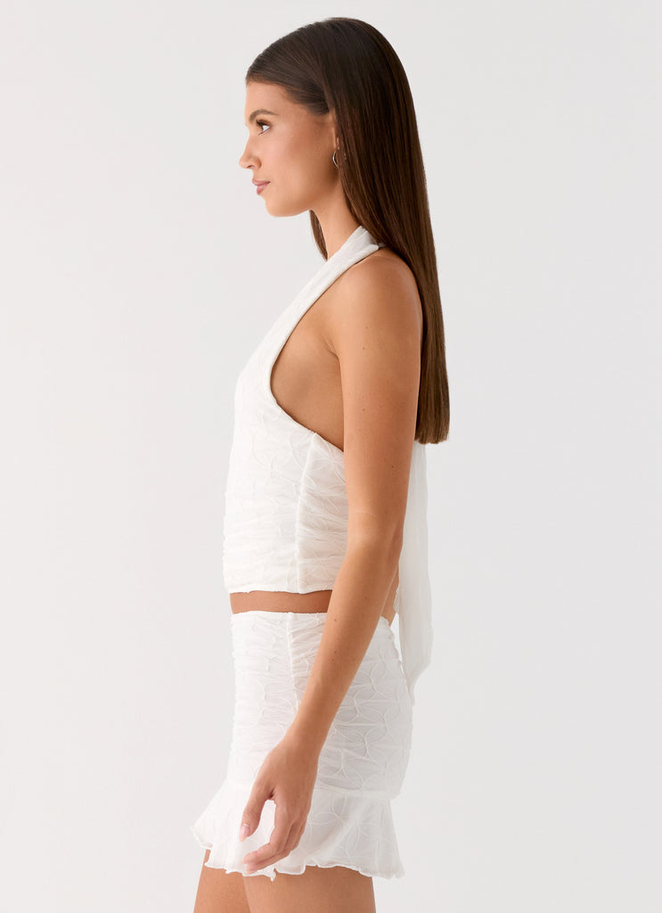 Peppermayo Peppermayo Exclusive - Lavena Halter Top - White