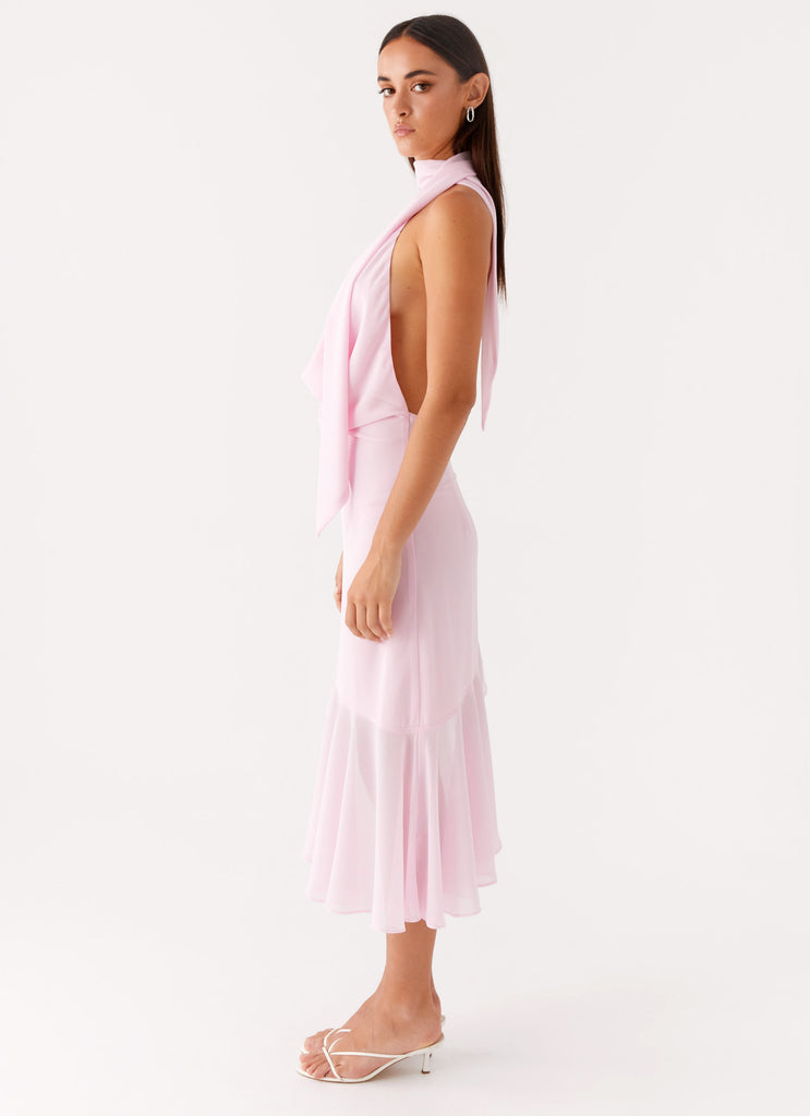 Peppermayo Peppermayo Exclusive - Layna Scarf Midi Dress - Pink