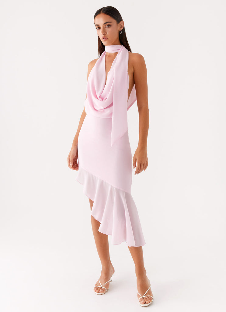 Peppermayo Peppermayo Exclusive - Layna Scarf Midi Dress - Pink