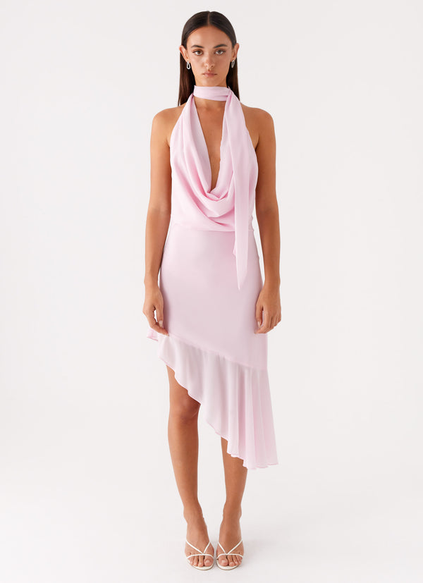 peppermayo Peppermayo Exclusive - Layna Scarf Midi Dress - Pink