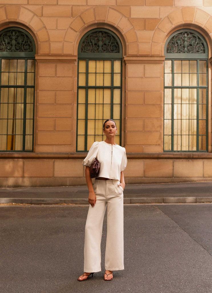 Peppermayo Peppermayo Exclusive - Leila Suiting Pants - Ivory